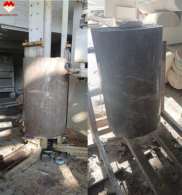 Moderno design personalizzato Colonna di marmo grigio rivestimento arco cavo pilastro di marmo