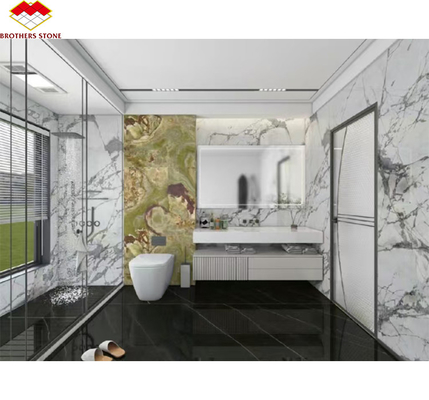 Stile di design moderno Pietra di lusso Fiume nevoso lastre di marmo per l'arredamento