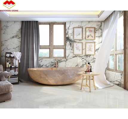 Stile di design moderno Pietra di lusso Fiume nevoso lastre di marmo per l'arredamento