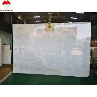 Slab di marmo in onyx naturale traslucido per il pannello di muro retroilluminato
