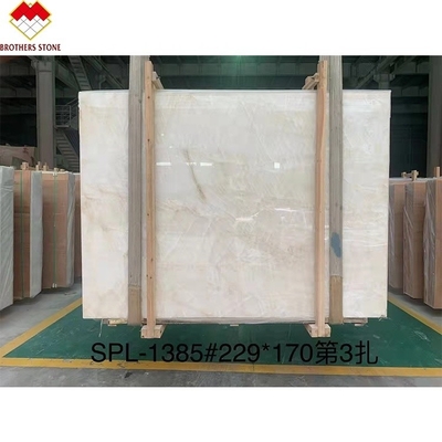 Slab di marmo in onyx naturale traslucido per il pannello di muro retroilluminato
