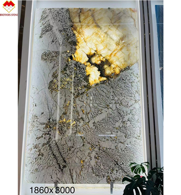 Granito alpino traslucido brasiliano super cristallino esotico con retroilluminazione naturale Patagonia Quartzite Stone Wall Panel
