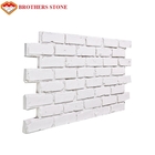 Pannello di parete di pietra impilato bianco di progettazione dei pannelli di parete di FauxBrick