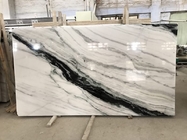 Pavimento di marmo bianco smerigliatrice parete di marmo lucidato del blocchetto della pietra delle mattonelle delle lastre del nero esotico del panda delle cime della cucina