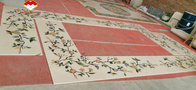 Il marmo rotondo Waterjet del fiore naturale piastrella il tappeto del medaglione