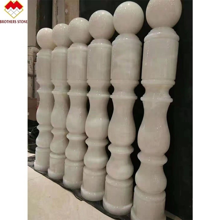 Manubri da balcone in marmo di calcite per scale in pietra al prezzo accessibile
