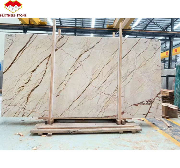Piastrelle interne per scale e pavimenti Solfitel Marmo oro Gran lastra in stile naturale moderno