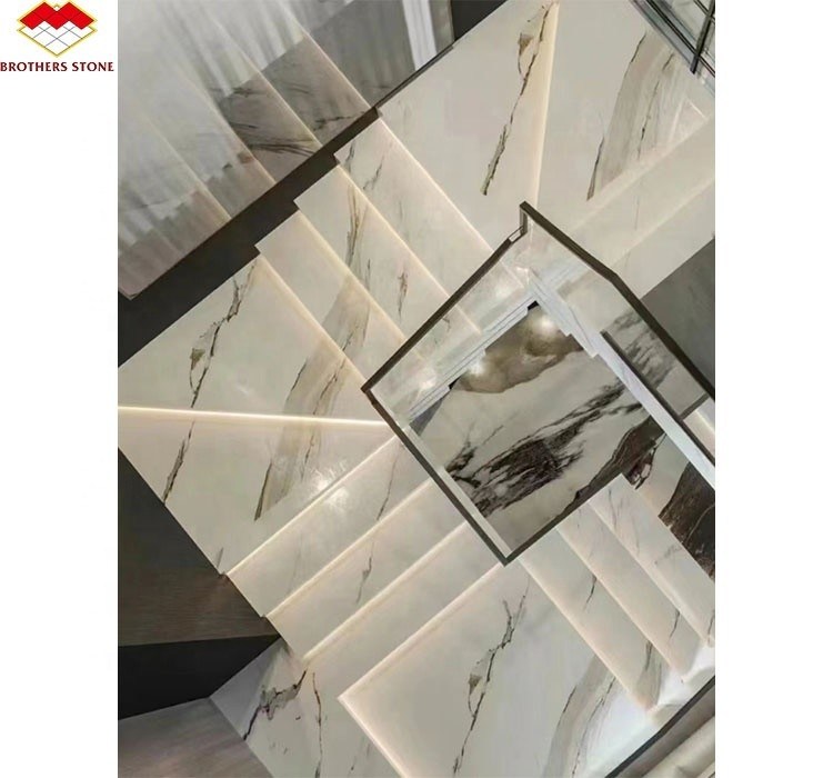 Scale di pietra sinterizzata tagliata su misura per il lusso di design moderno in vari colori