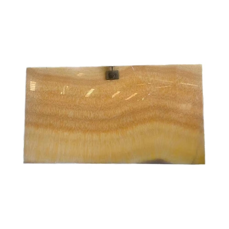 Disegno moderno Onix traslucido Beige Marmo Giallo Miele Onix Slab per Villa
