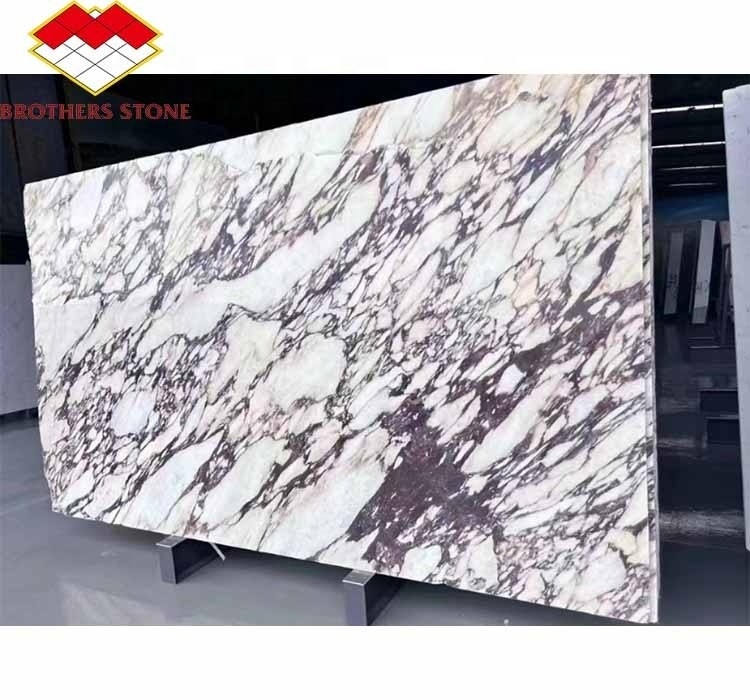 Moderna Calacatta Viola Marmo bianco con lastre di vena viola elevare la vostra sala da pranzo tavolo set cucina bancone bagno scale