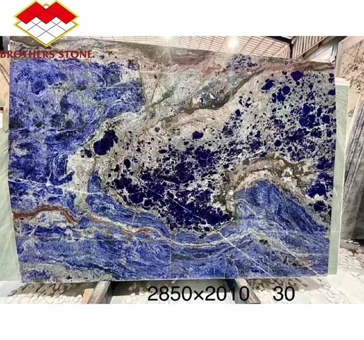 Moderne pietra blu lucidata marmo cloisonne piastrelle per sala da pranzo e spazio abitativo