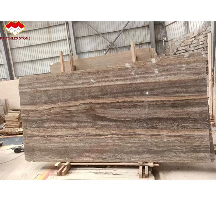 Piastrelle di marmo di travertino per hotel villa lucidate in pietra argentina rivestimento e decorazione