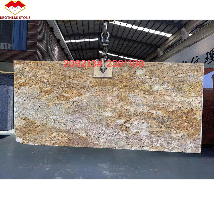 Hotel di design moderno Granito bianco ornamentale con vene d'oro 20 mm Granite lucide