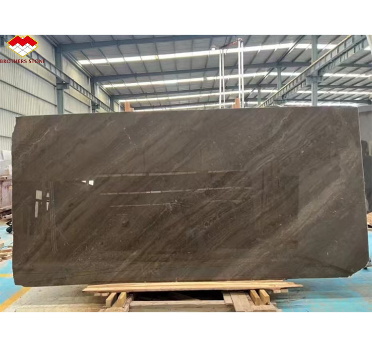 Materiali vetrati in marmo grigio italiano a 45 gradi Grandi piastrelle e scale per la decorazione degli interni degli hotel