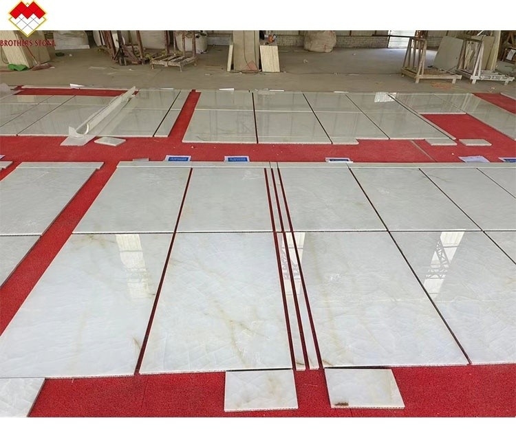 Piastrelle di marmo di onice bianco 30*60cm per pareti di villa