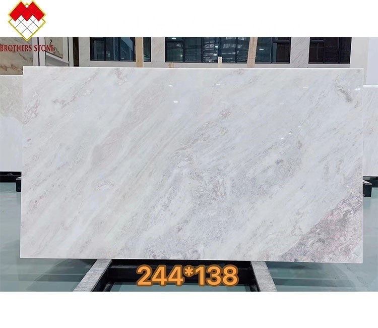 Fantasia moderna Rosa rosa Quartzite Slab Villa Marmo tipo Dolomite lucidato Slab grande