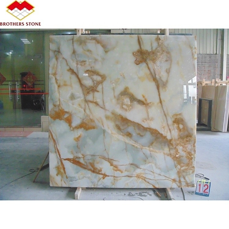 15-18 mm di spessore piastrelle di agata di marmo e lastre di zaffiro d'oro per la decorazione degli interni