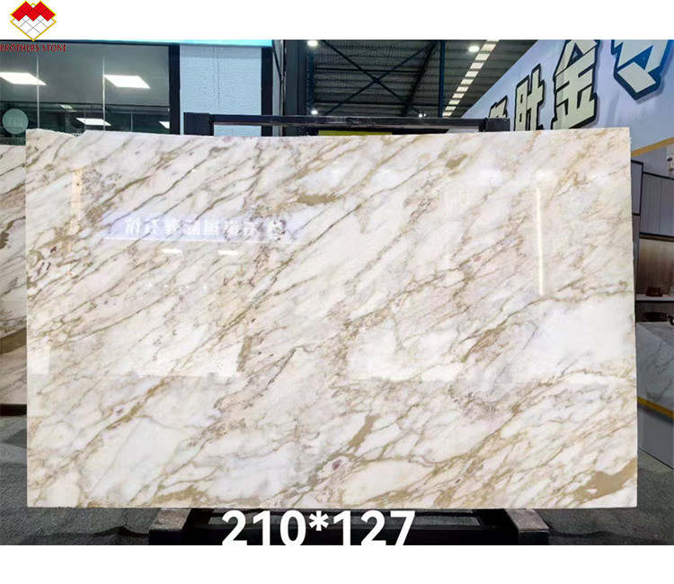 Commercio FOB Modern Calacatta Gold Marble Slab dall'Italia per pavimenti a parete